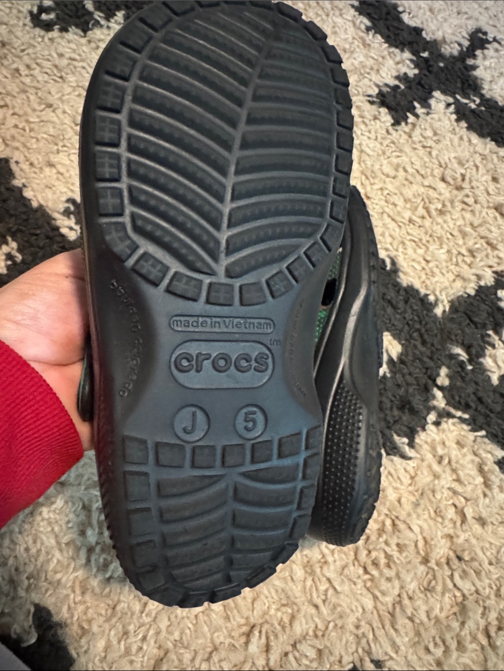 CROCS Kids' Green and Blue Minecraft Clog Sandals Size J5 - Picture 4 of 5
